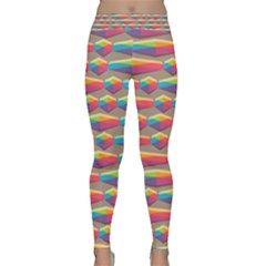 Background Abstract Colorful Classic Yoga Leggings by Wegoenart