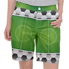 Background Sports Soccer Football Pocket Shorts by Wegoenart