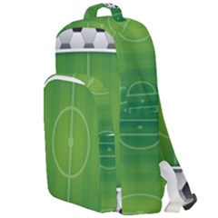 Background Sports Soccer Football Double Compartment Backpack by Wegoenart