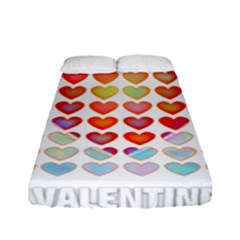 Valentine Valentines Day Card Love Fitted Sheet (full/ Double Size) by Wegoenart