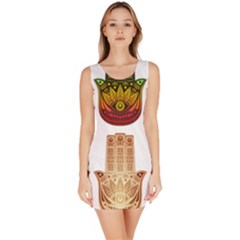 Evil Eye Protection Charm Colorful Bodycon Dress by Wegoenart