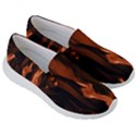 Smoke Flame Abstract Orange Red Women s Lightweight Slip Ons View3