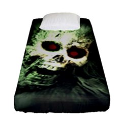 Screaming Skull Human Halloween Fitted Sheet (single Size) by Wegoenart