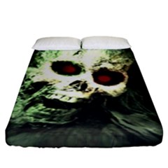 Screaming Skull Human Halloween Fitted Sheet (king Size) by Wegoenart