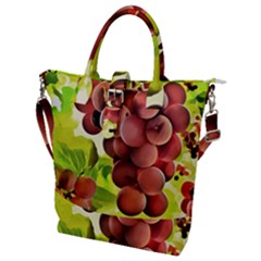 Grape Harvest Nature Figure Rustic Buckle Top Tote Bag by Wegoenart