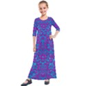 The Eyes Of Freedom In Polka Dot Kids  Quarter Sleeve Maxi Dress View1