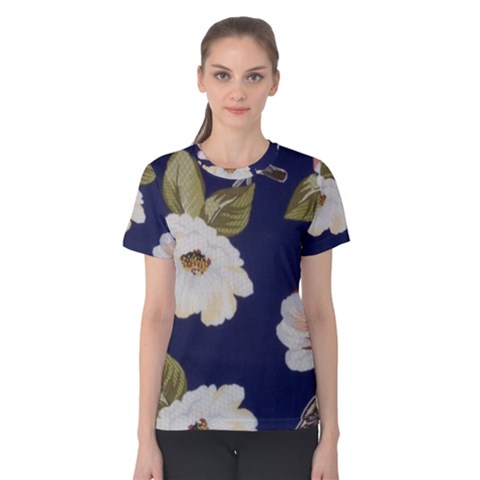 Kellytvgear Blue Flower  Women s Cotton Tee by Kellytvgear