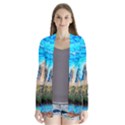 Painting Paintings Mountain Drape Collar Cardigan View1