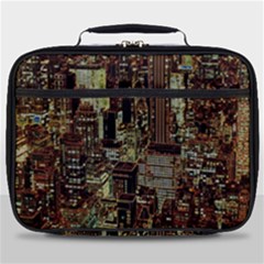 New York City Skyscrapers Full Print Lunch Bag by Pakrebo