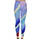 Painting Abstract Blue Pink Spots Leggings  View2