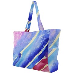 Painting Abstract Blue Pink Spots Simple Shoulder Bag by Pakrebo