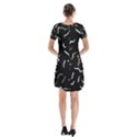 Scribbles Lines Drawing Picture Short Sleeve V-neck Flare Dress View2