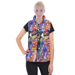 Abstract Modern Detail Color Women s Button Up Vest by Pakrebo