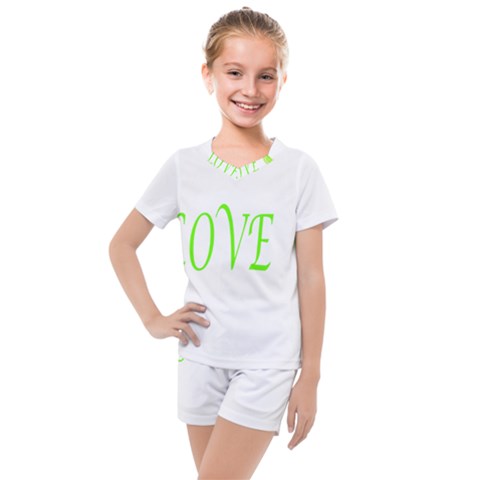 I Lovetennis Kids  Mesh Tee And Shorts Set by Greencreations