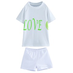 I Lovetennis Kids  Swim Tee And Shorts Set by Greencreations