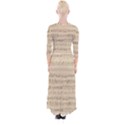 Vintage Beige Music Notes Quarter Sleeve Wrap Maxi Dress View2