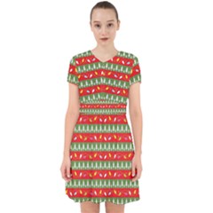 Christmas Papers Red And Green Adorable In Chiffon Dress by Pakrebo