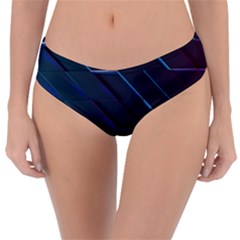 Glass Scifi Violet Ultraviolet Reversible Classic Bikini Bottoms by Pakrebo