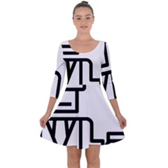 Mafioso Quarter Sleeve Skater Dress by Randy2013t