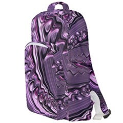 Purple Fractal Flowing Fantasy Double Compartment Backpack by Pakrebo