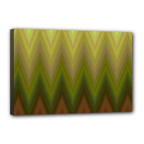 Zig Zag Chevron Classic Pattern Canvas 18  X 12  (stretched) by Pakrebo