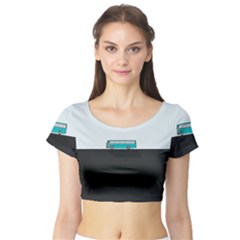 Bus Short Sleeve Crop Top by Valentinaart