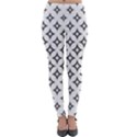 Star Curved Pattern Monochrome Lightweight Velour Leggings View1