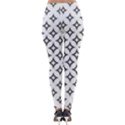 Star Curved Pattern Monochrome Lightweight Velour Leggings View2