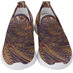 Swirl Fractal Fantasy Whirl Kids  Slip On Sneakers by Pakrebo