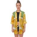 Pop Art Orange  Open Front Chiffon Kimono View1