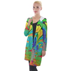 Fractal Art Psychedelic Fantasy Hooded Pocket Cardigan by Pakrebo