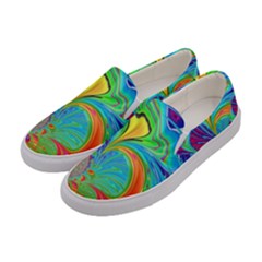 Fractal Art Psychedelic Fantasy Women s Canvas Slip Ons by Pakrebo