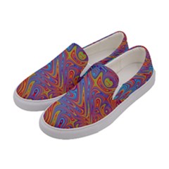 Fractal Psychedelic Fantasy Surreal Women s Canvas Slip Ons by Pakrebo