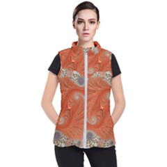 Fractal Art Artwork Pattern Fractal Women s Puffer Vest by Pakrebo