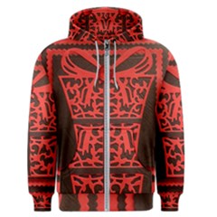 Red Present Men s Zipper Hoodie by DeneWestUK