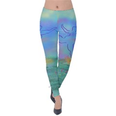 Power Of 3 Velvet Leggings by PurpleDuckyDesigns