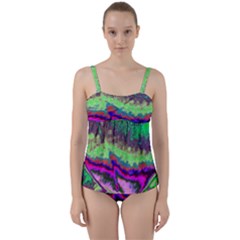 Clienmapcoat Twist Front Tankini Set by PurpleDuckyDesigns