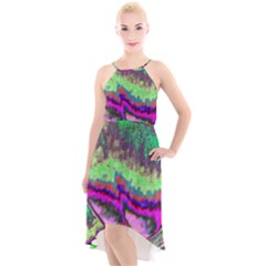 Clienmapcoat High-low Halter Chiffon Dress  by PurpleDuckyDesigns