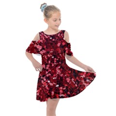 The Ruby Garland Shimmer Kids  Shoulder Cutout Chiffon Dress by WensdaiAmbrose