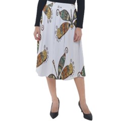 Pattern Dragonfly Background Classic Velour Midi Skirt  by Pakrebo