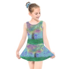 Paradise Kids  Skater Dress Swimsuit by PurpleDuckyDesigns