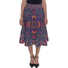 Tile Repeating Colors Textur Perfect Length Midi Skirt by Pakrebo