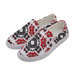 Ornament Seamless Pattern Element Women s Canvas Slip Ons by Pakrebo