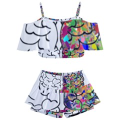 Brain Mind A I Ai Anatomy Kids  Off Shoulder Skirt Bikini by Pakrebo