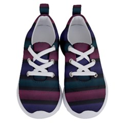 Stripes Pink Purple Teal Grey Running Shoes by BrightVibesDesign