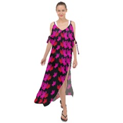 Flowers Coming From Above Maxi Chiffon Cover Up Dress by pepitasart