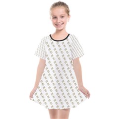 No Step On Snek Pattern White Background Meme Kids  Smock Dress by snek