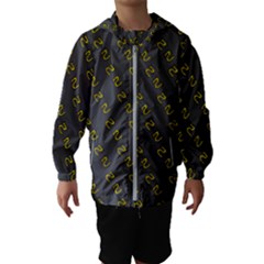 No Step On Snek Pattern Charcoal Dark Gray Background Meme Kids  Hooded Windbreaker by snek