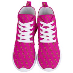 No Step On Snek Pattern Pink Background Meme Women s Lightweight High Top Sneakers by snek