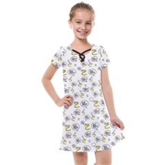 No Step On Snek Do Not Bubble Speech Pattern White Background Meme Kids  Cross Web Dress by snek